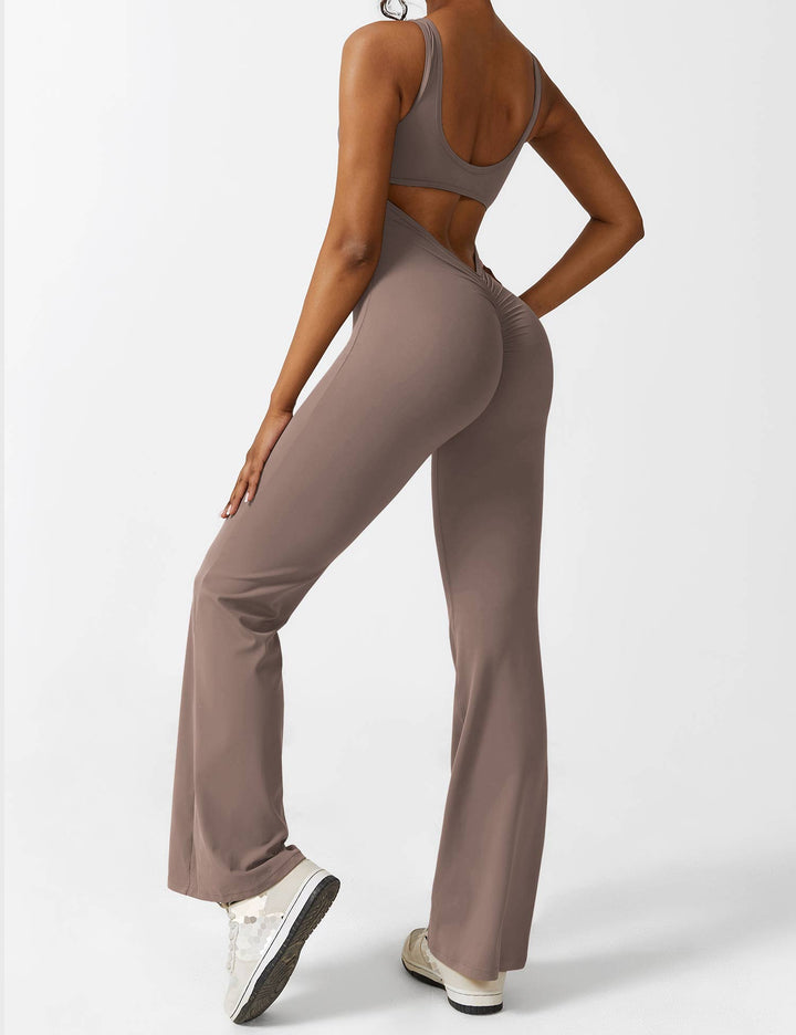 ALESSIA™ | V-Back Flared Jumpsuit