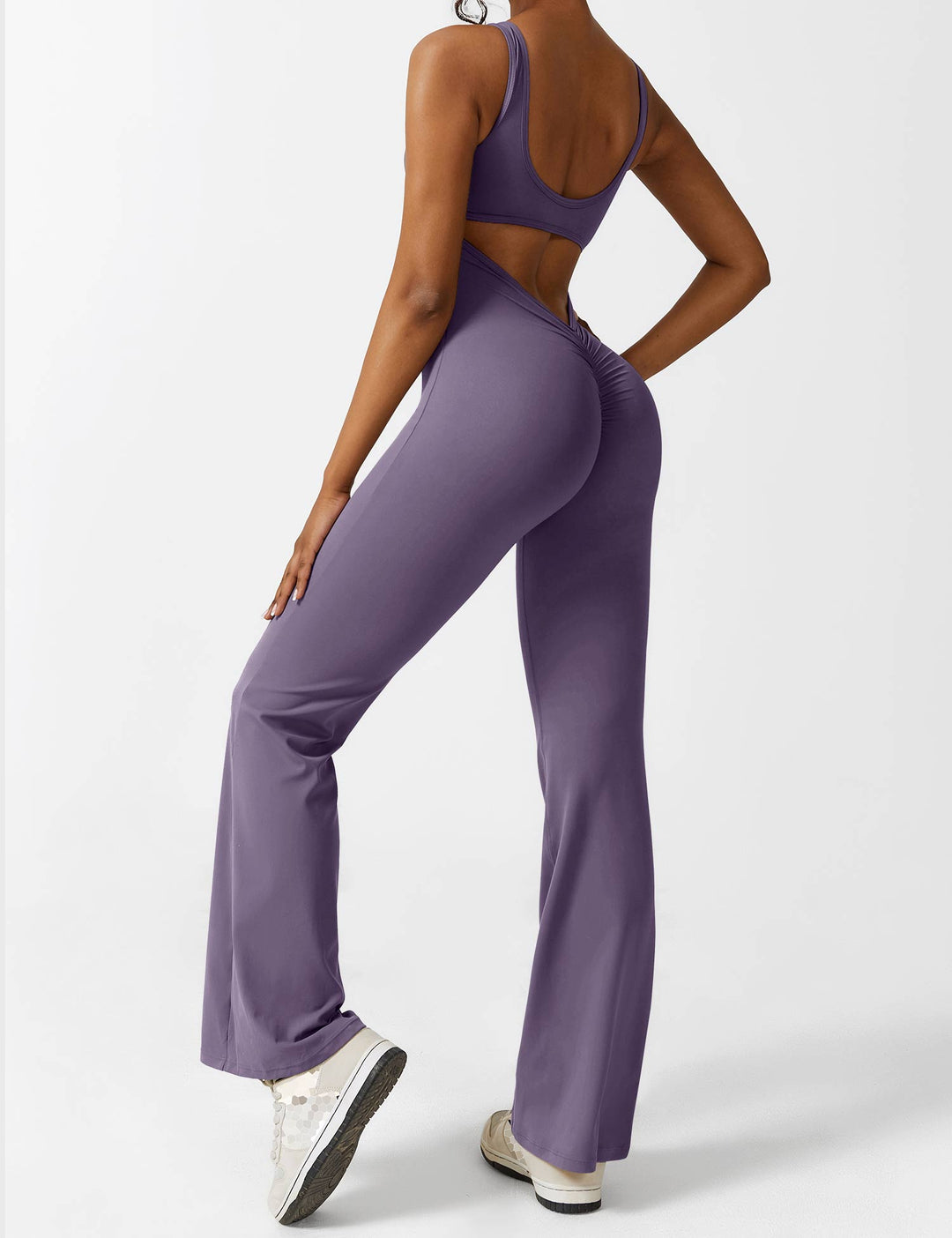 ALESSIA™ | V-Back Flared Jumpsuit