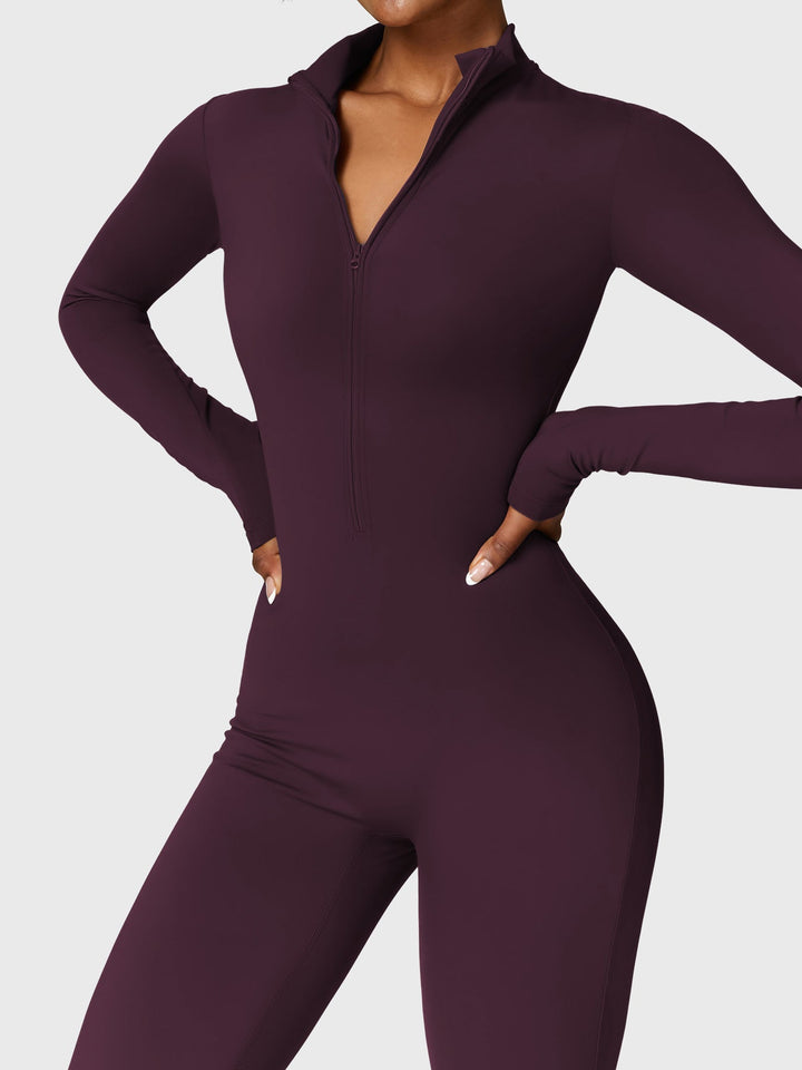 BELLE™ | Fleece Long Sleeve Zipper Jumpsuit