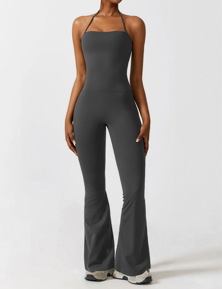 LIUZI™ | Halter Flared Jumpsuit