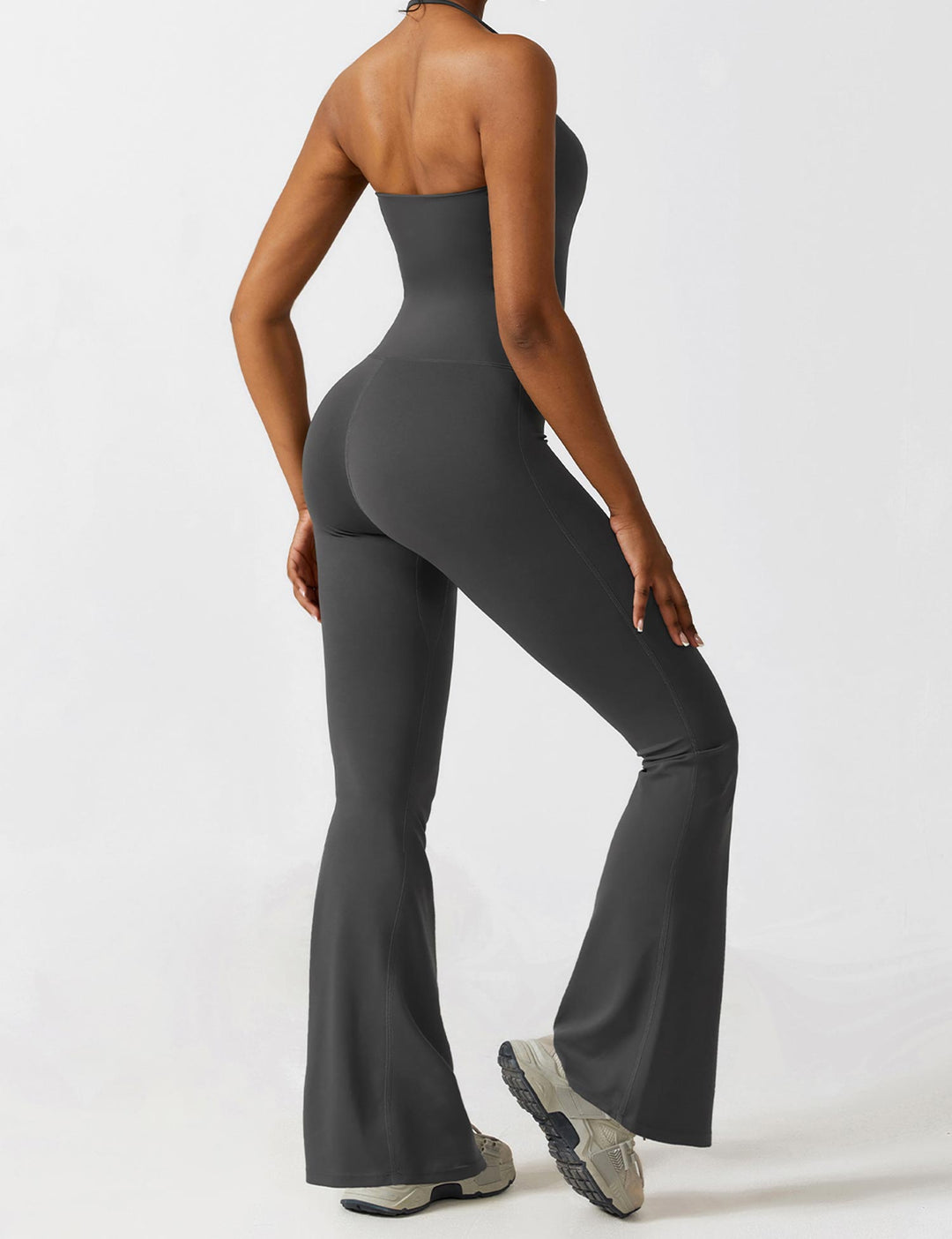 LIUZI™ | Halter Flared Jumpsuit