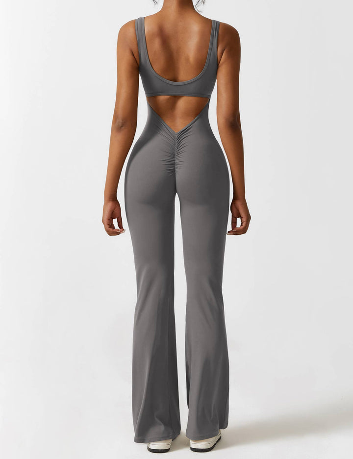 ALESSIA™ | V-Back Flared Jumpsuit