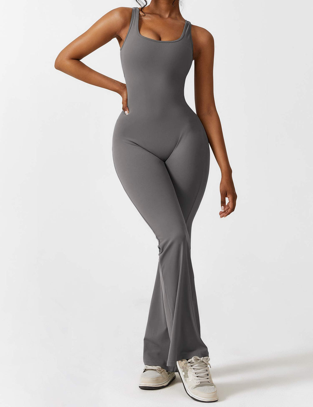 ALESSIA™ | V-Back Flared Jumpsuit