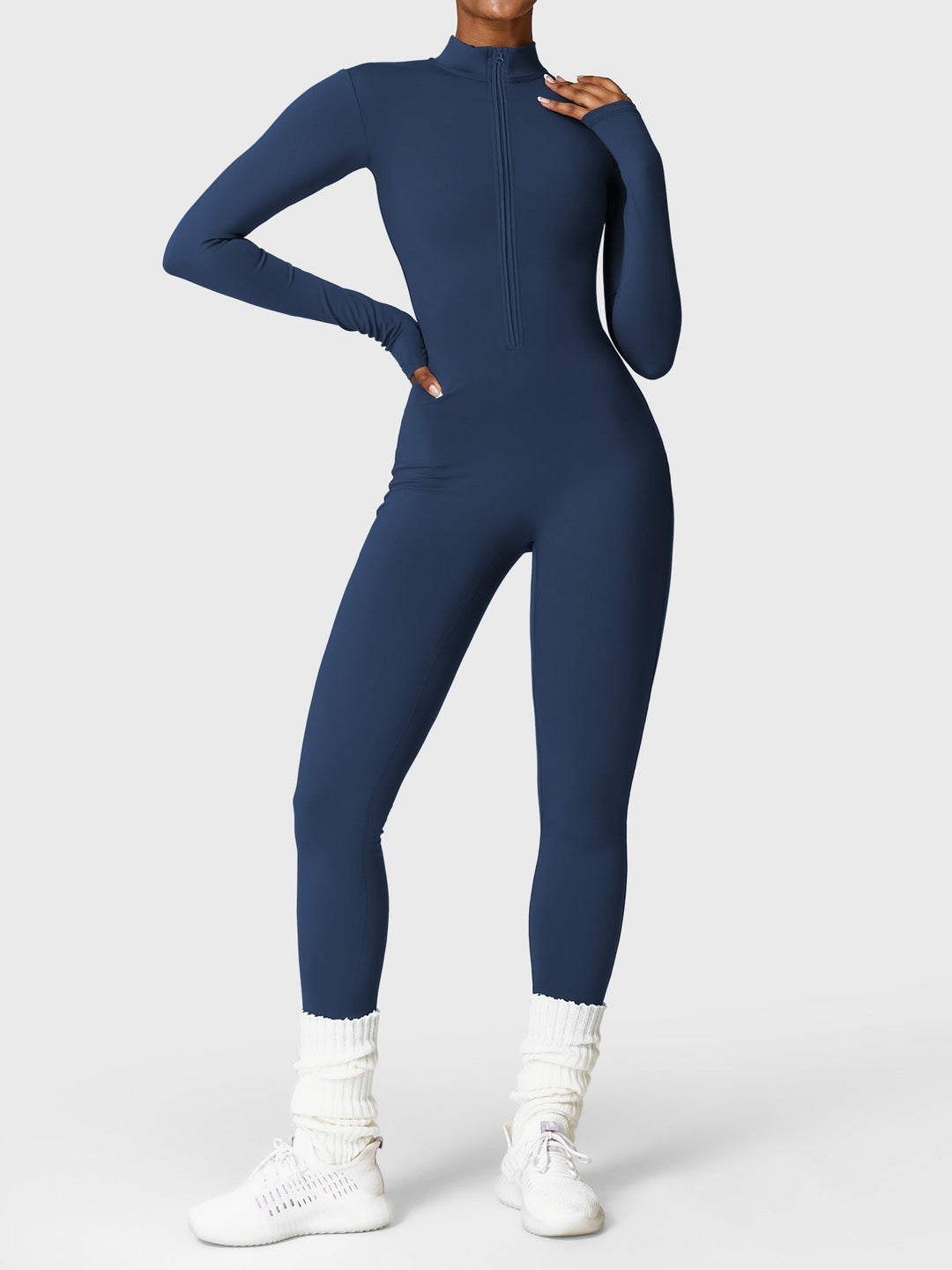 BELLE™ | Fleece Long Sleeve Zipper Jumpsuit