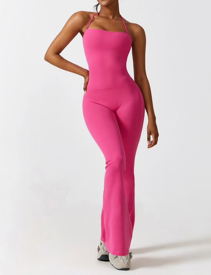 LIUZI™ | Halter Flared Jumpsuit