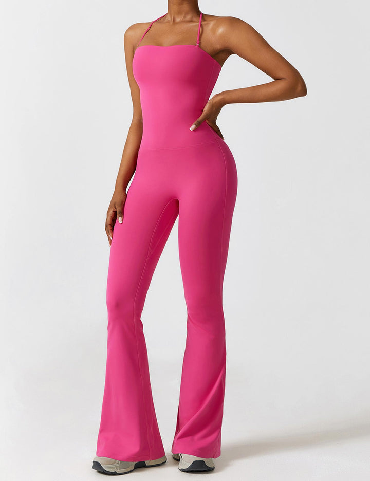 LIUZI™ | Halter Flared Jumpsuit