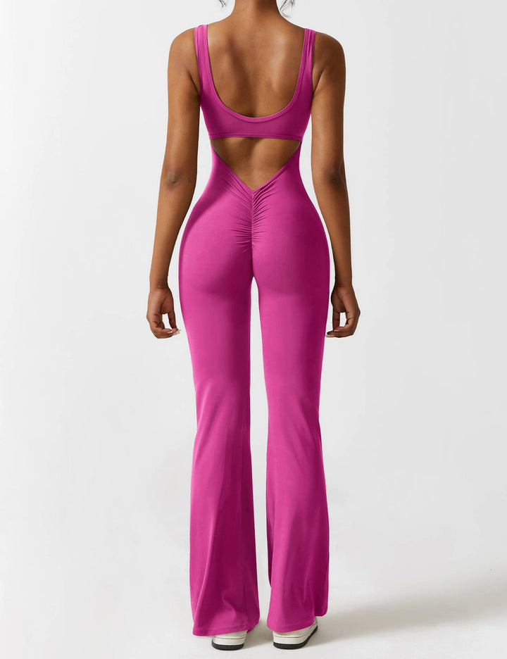 ALESSIA™ | V-Back Flared Jumpsuit