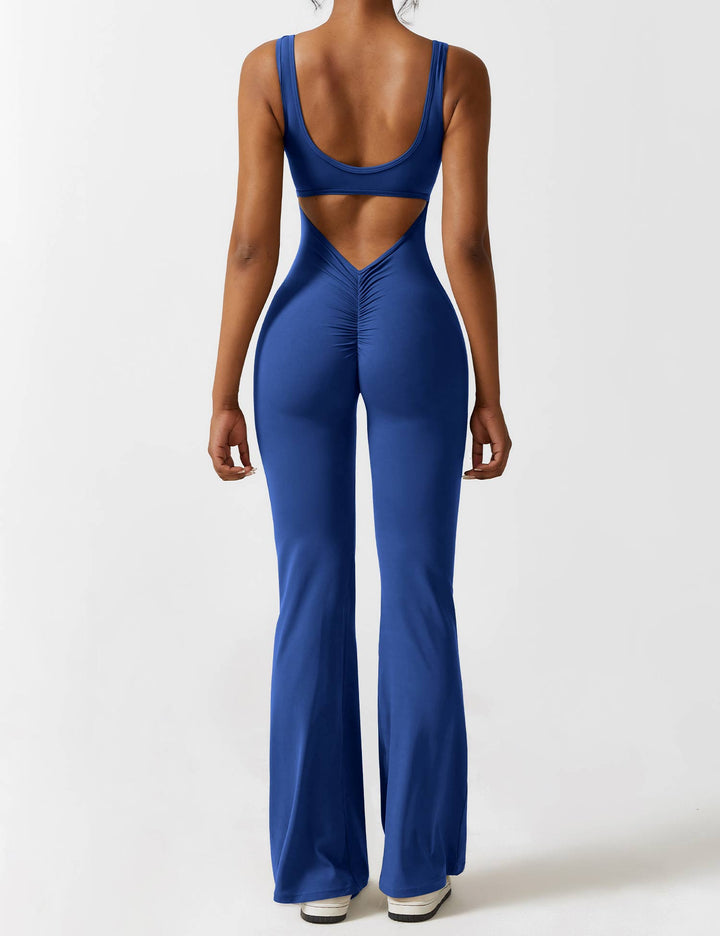 ALESSIA™ | V-Back Flared Jumpsuit