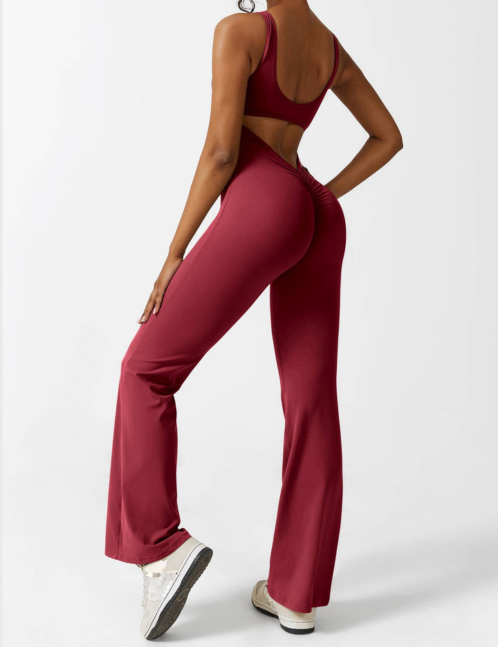 ALESSIA™ | V-Back Flared Jumpsuit