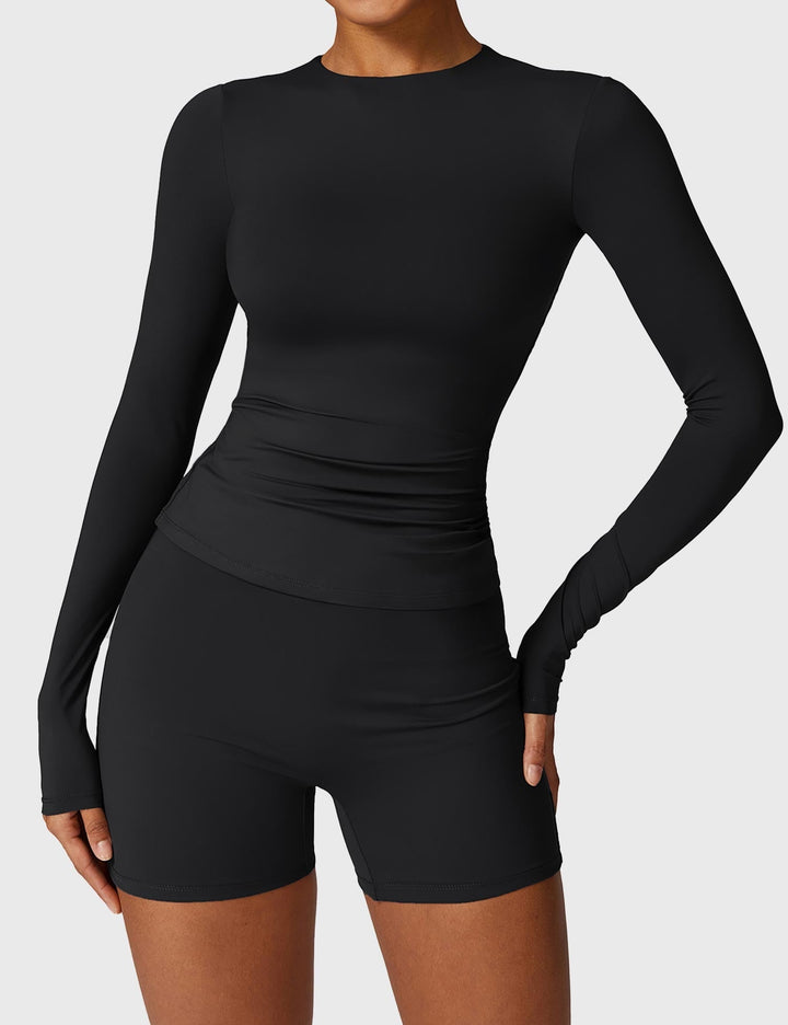 GIULIANA™ | Long Sleeve Crew Neck T Shirts