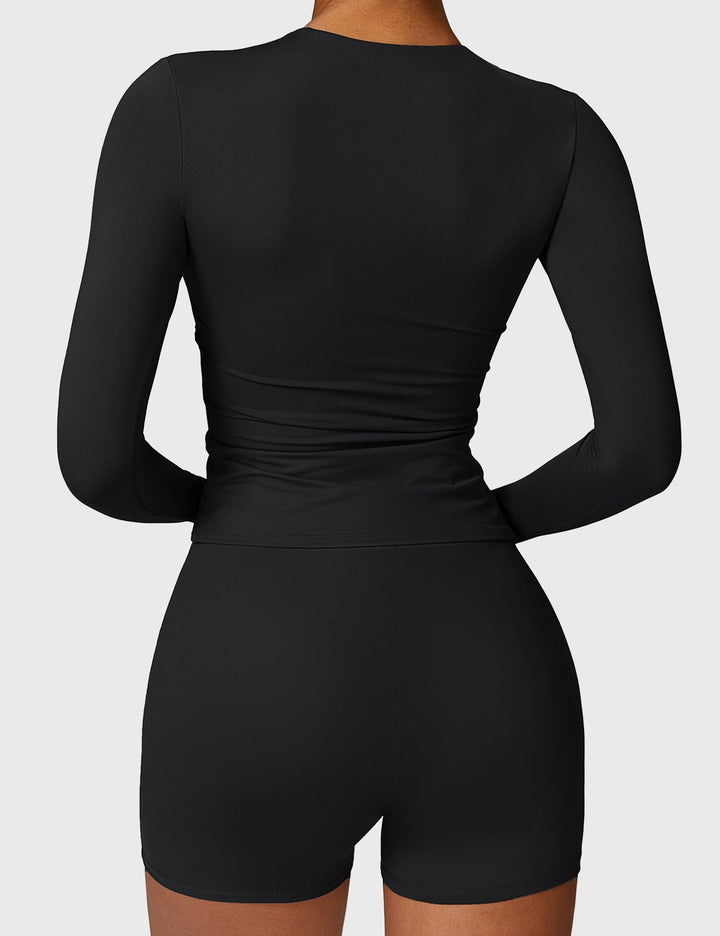 GIULIANA™ | Long Sleeve Crew Neck T Shirts