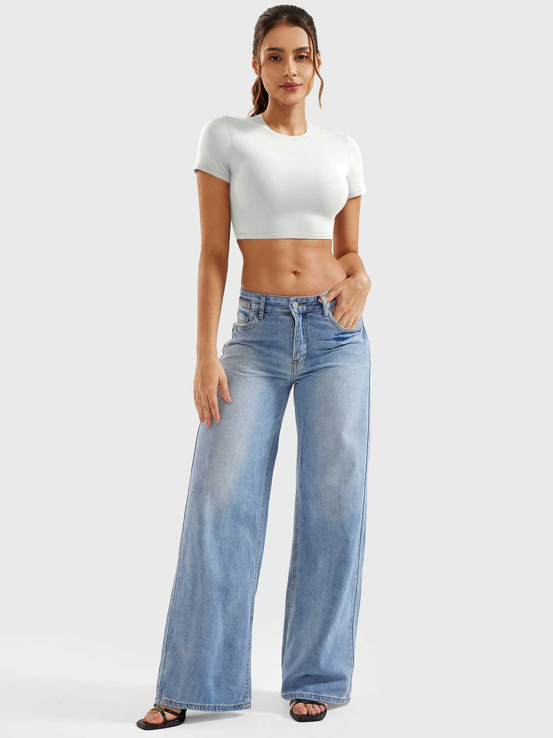 COLINE™ | Short Sleeves Crop Top